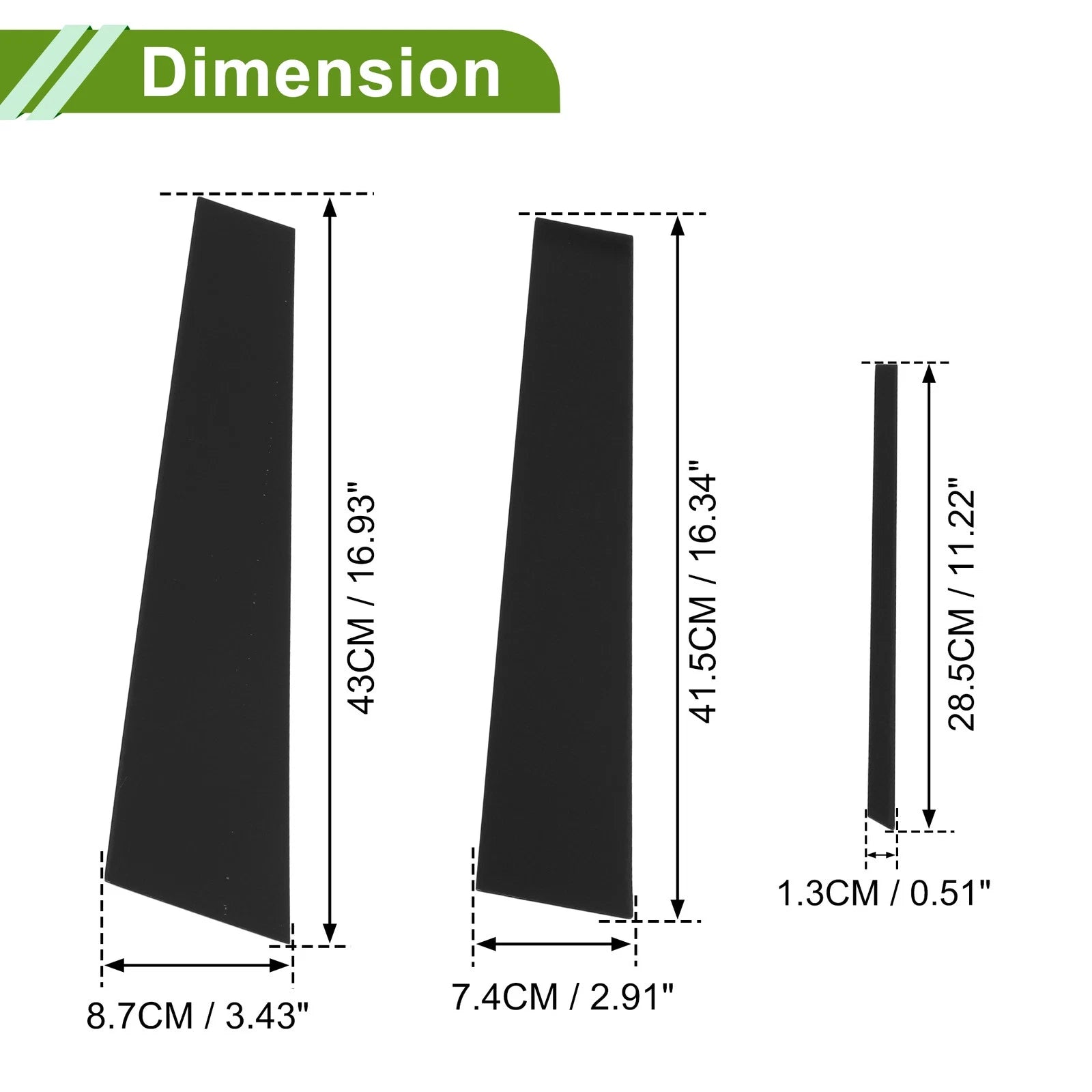 6 Pcs Pillar Window Trim for Chevy Equinox (2010–2017) Black
