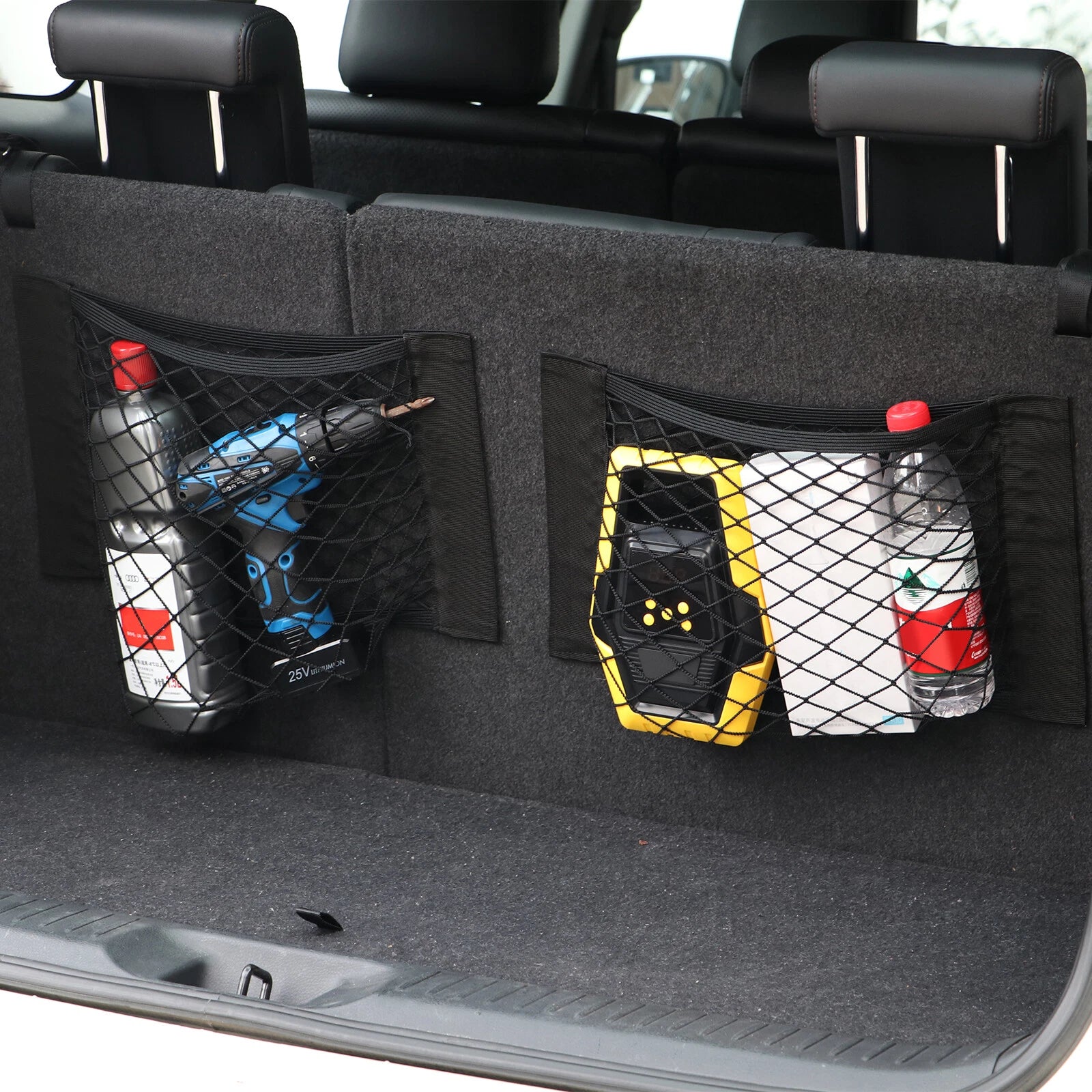 2 Pack Universal Mesh Cargo Net for Car Trunk Storage