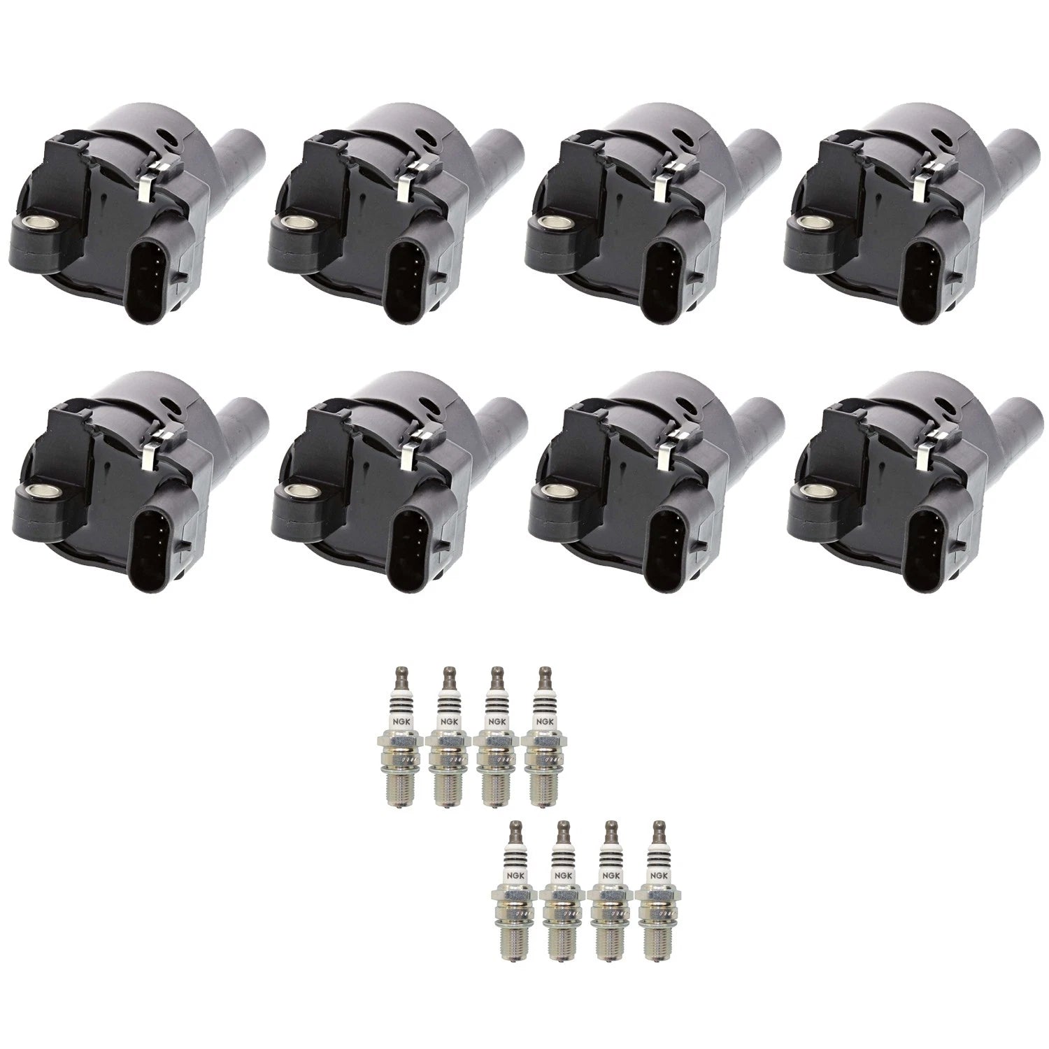 Set of 8 Ignition Coils & NGK Iridium Spark Plugs for Camaro Corvette