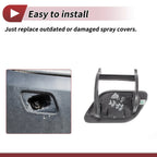 Front Right Washer Nozzle Cover Cap for BMW 740i Silver Tone