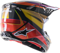 Alpinestars Supertech M10 Off-Road Helmet for X-Small Gold Yellow/Rio Red