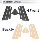 8 Pcs Door Pillar Window Trim for Mazda CX-7 (2013–2014) Carbon Fiber Black