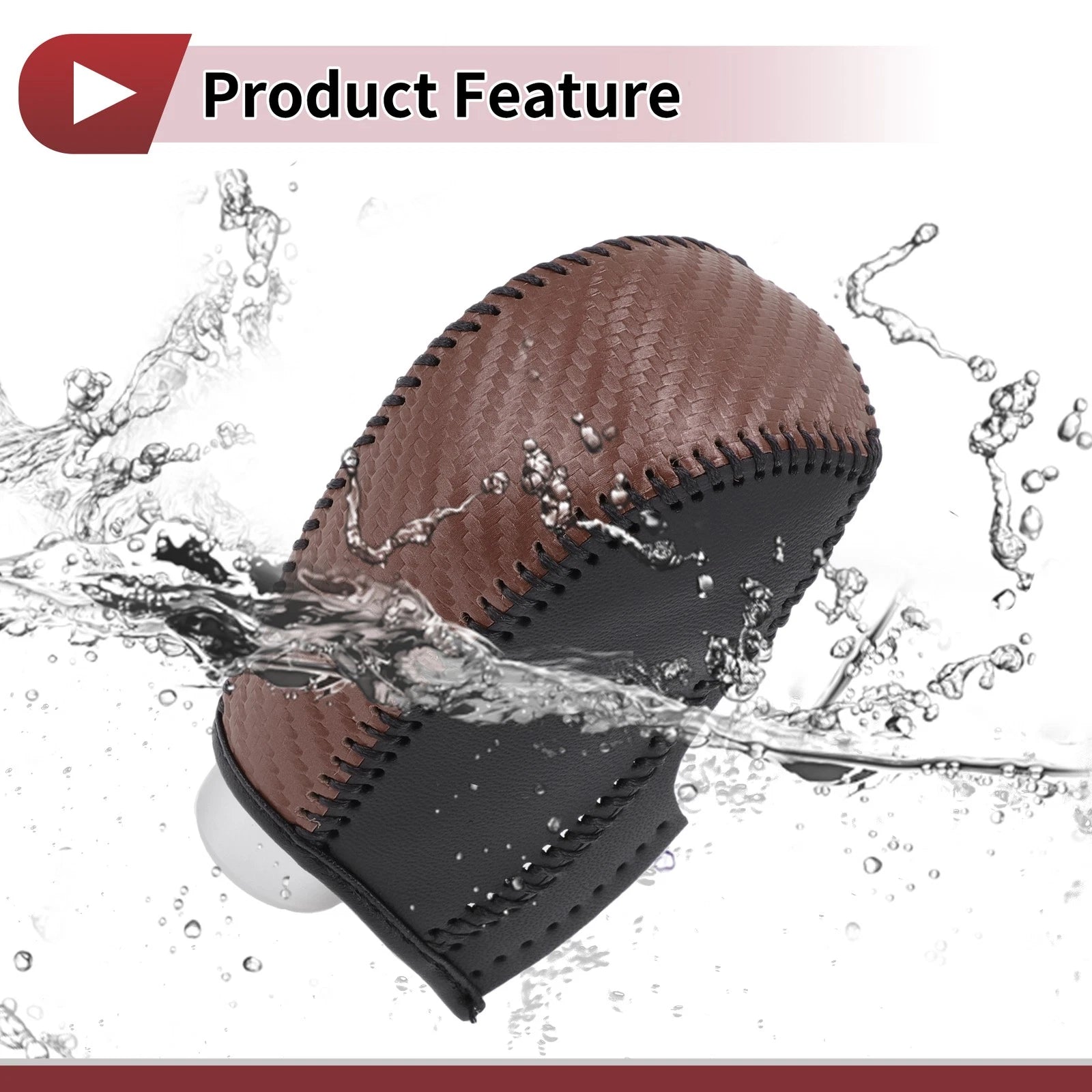 Gear Shift Knob Cover for Subaru XV Crosstrek (2013–2015) Brown Carbon Fiber
