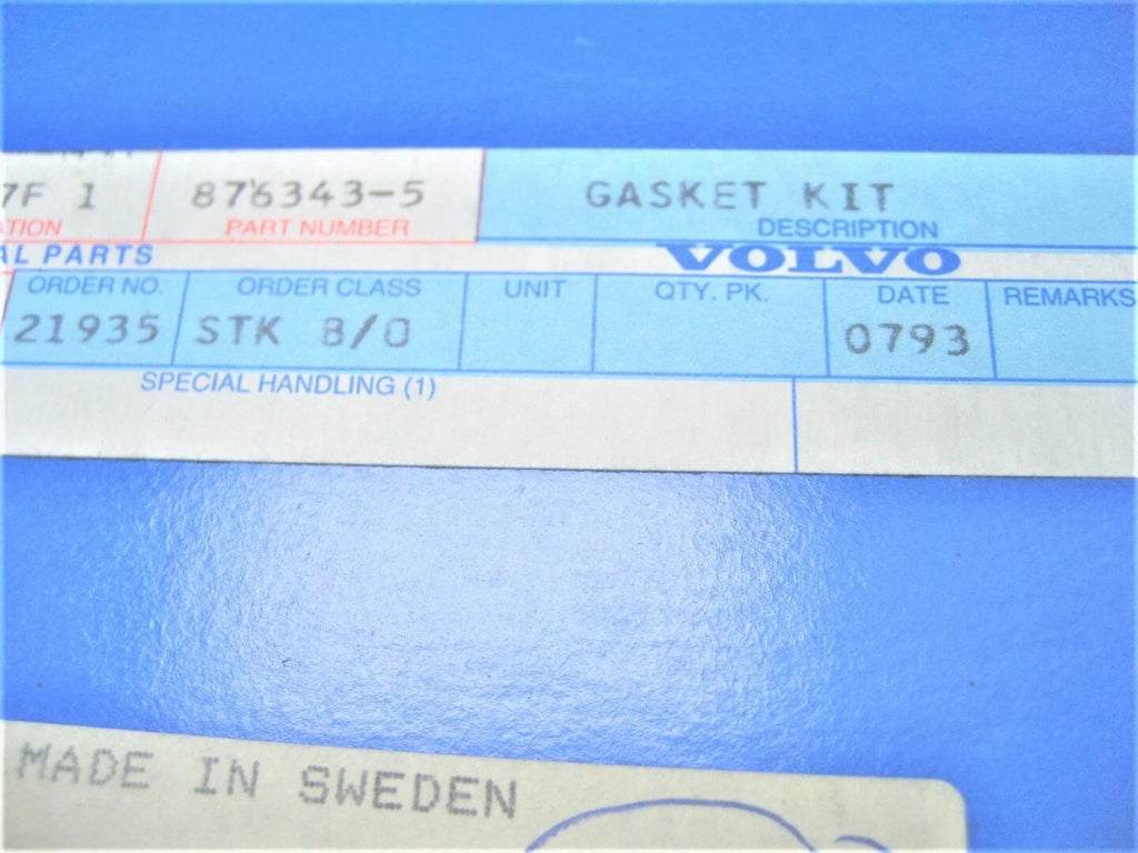 Gasket Kit for Volvo Penta Marine Diesel Engine Sterndrive (876343)