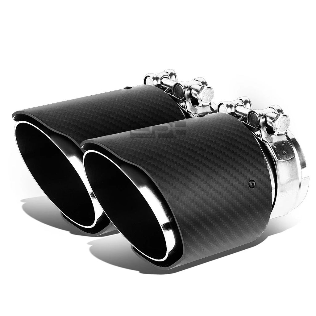 Pair of 2.5" Inlet 4" Slant Outlet Exhaust Muffler Tips