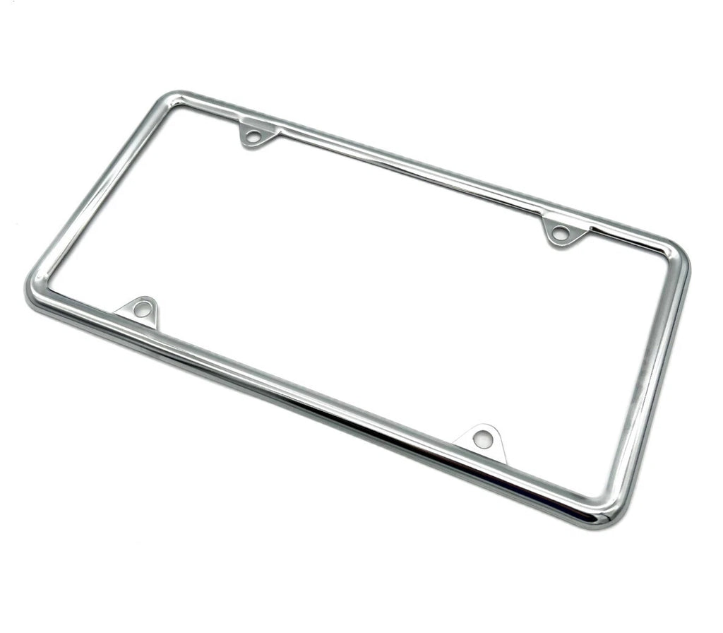 Chrome License Plate Frame Slim Style for US Standard Plate (Universal)