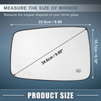 Heated Mirror Glass Left Side for Dodge Ram 1500 2500 (2009–2018) 68050298AA