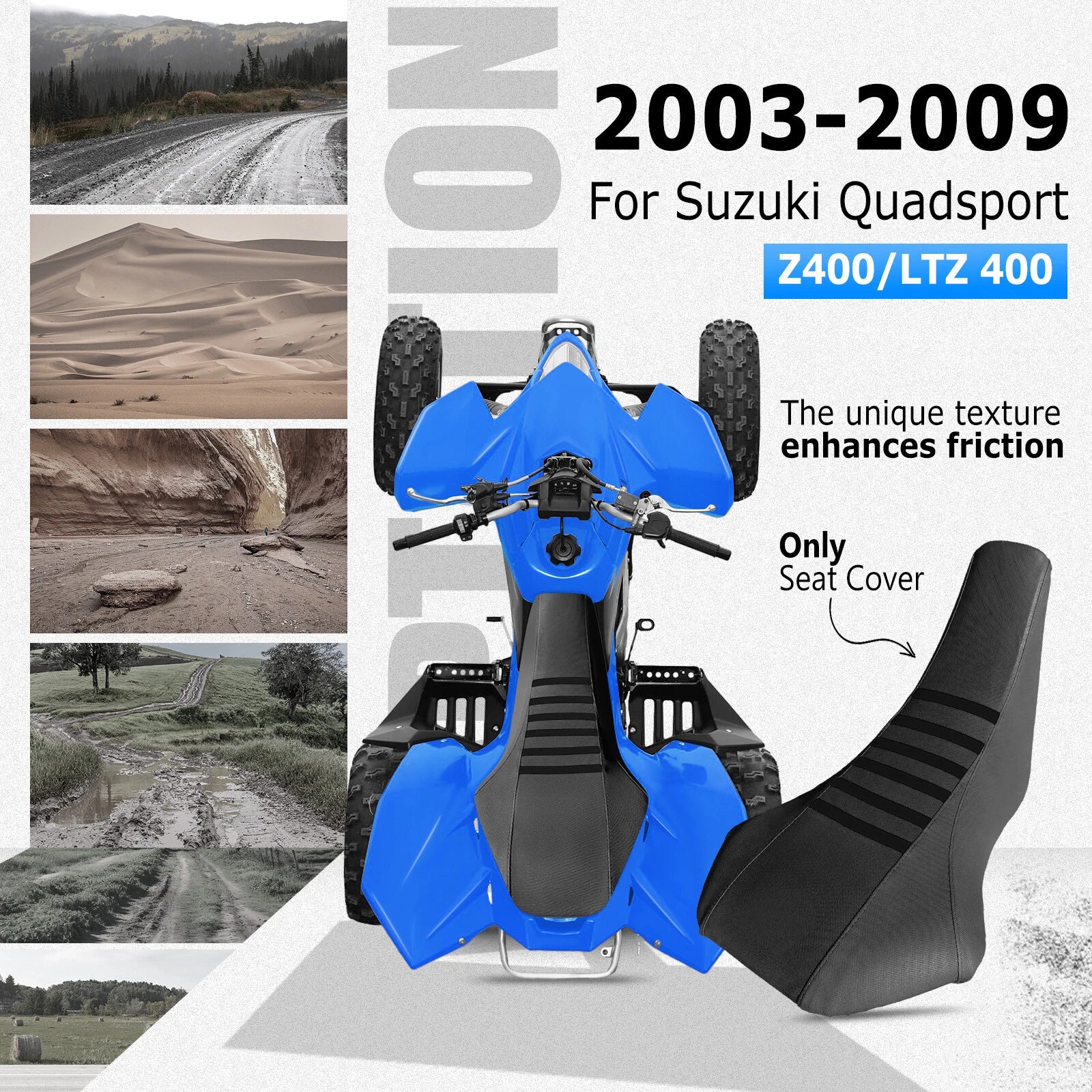 Seat Cover for Suzuki Quadsport Z400 LTZ 400 (2003–2009) PVC