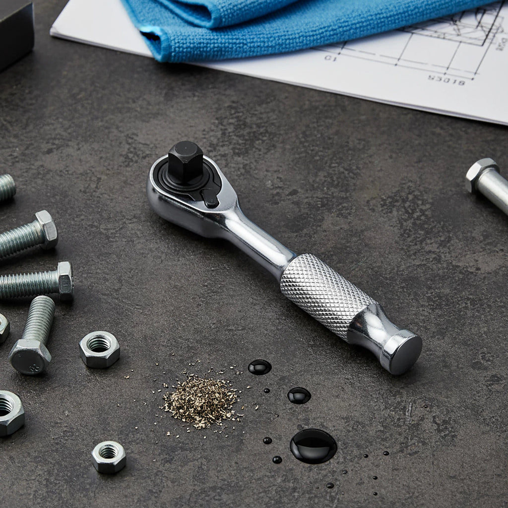 14-Piece Drive Ratchet Wrench Set for Automotive Repair and Maintenance