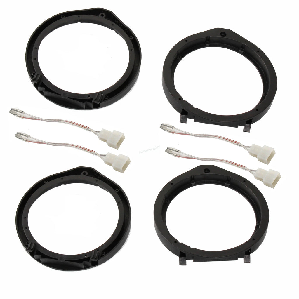 Set of 2 Door Speaker Adapter Spacer Ring Wire Harness for Honda Accord (2008–2012)