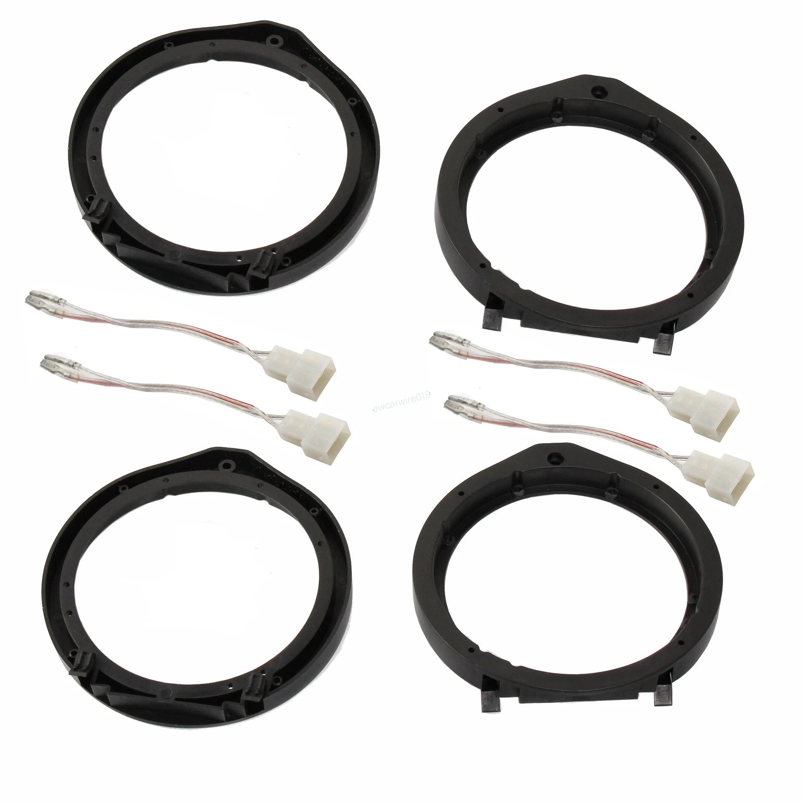 Set of 2 Door Speaker Adapter Spacer Ring Wire Harness for Honda Accord (2008–2012)