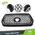 Front Upper Grille for Toyota Tacoma (2016–2021) Matte Black Chrome Gray