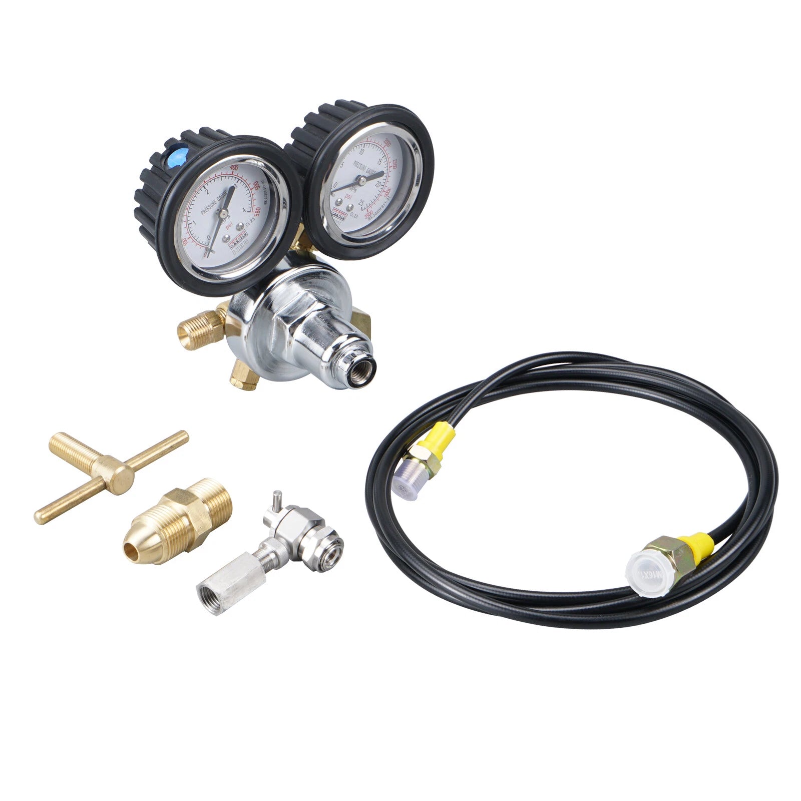 Nitrogen Regulator Kit for ATV (380PSI) - 8' Hose w/ No Loss Chuck