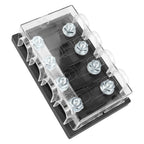 4 Way Fuse Block with Copper Bus Bar for Car Truck Marine