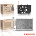 AC condenser and cooling fan assembly kit for Ford Fiesta (2011–2013)