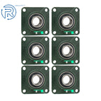 Set of 6 UCF206-20 Pillow Block Flange Bearings for 1-1/4" Bore