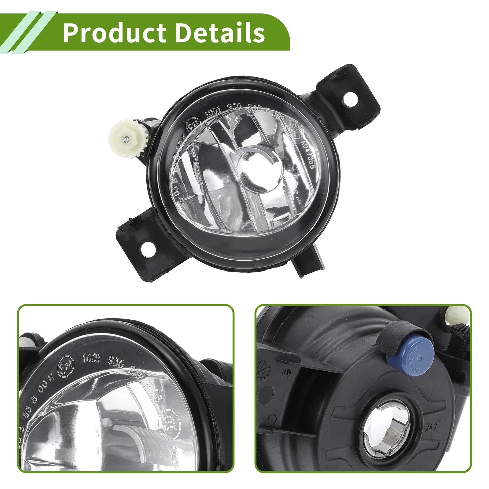 1 Pc Fog Light Grill for BMW X5 (2011–2013) No. 63177237433 Clear