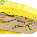 Set of 16 Heavy-Duty Ratchet Straps with O-Rings for Secure Tie-Downs