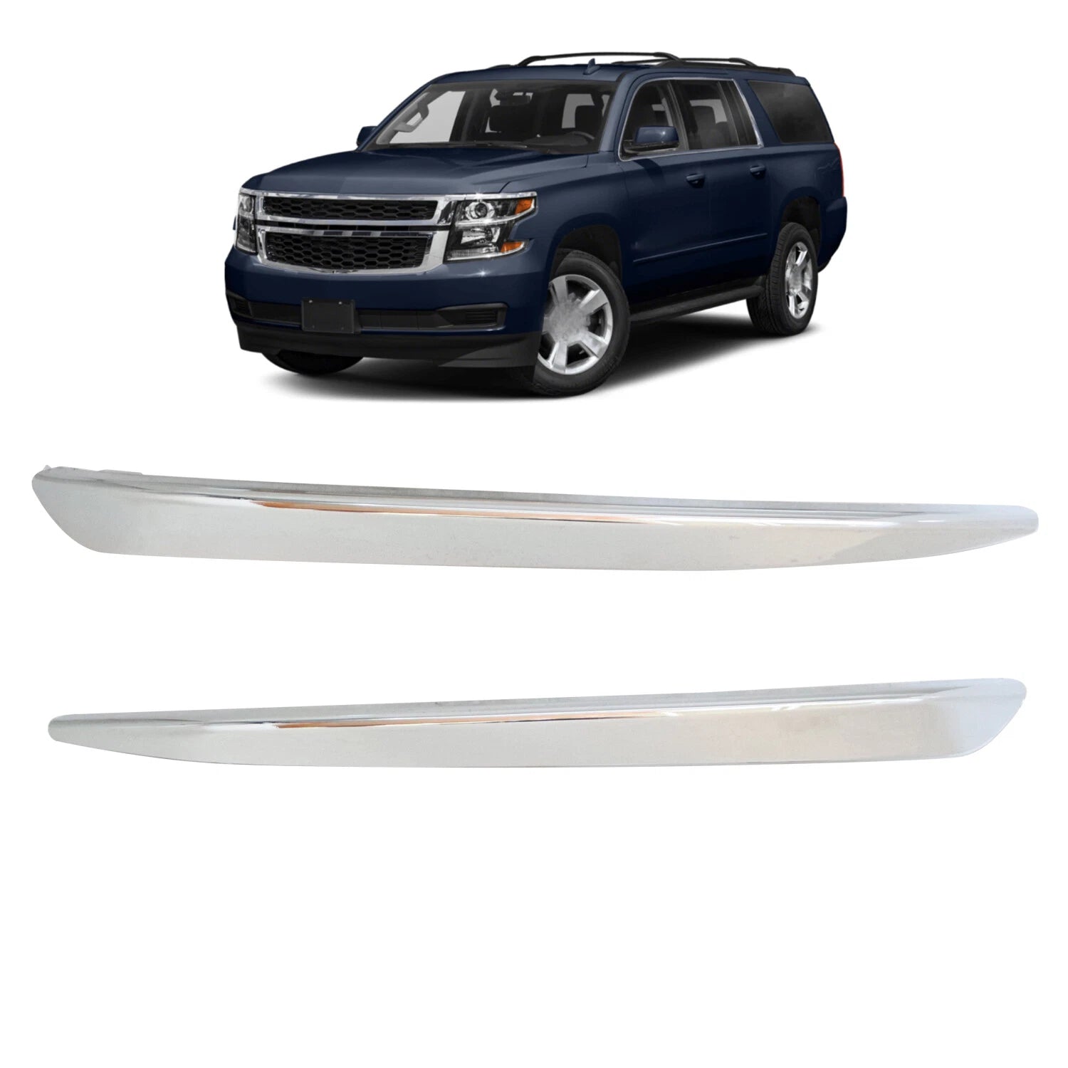 Front Bumper Trim Molding Set for Chevrolet Tahoe Suburban (2015–2020)