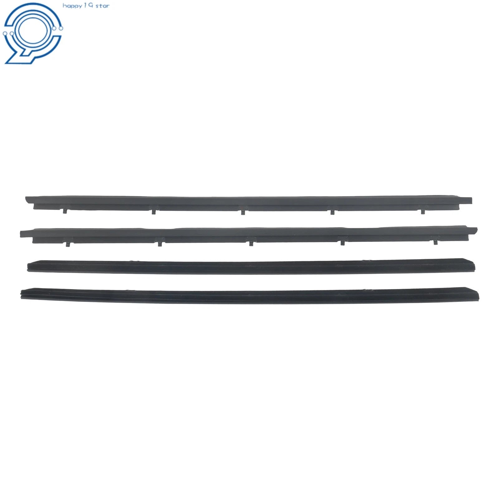 Set of 4 Front Window Sweep & Run Channel Seals for Chevy Blazer (1982-1994)