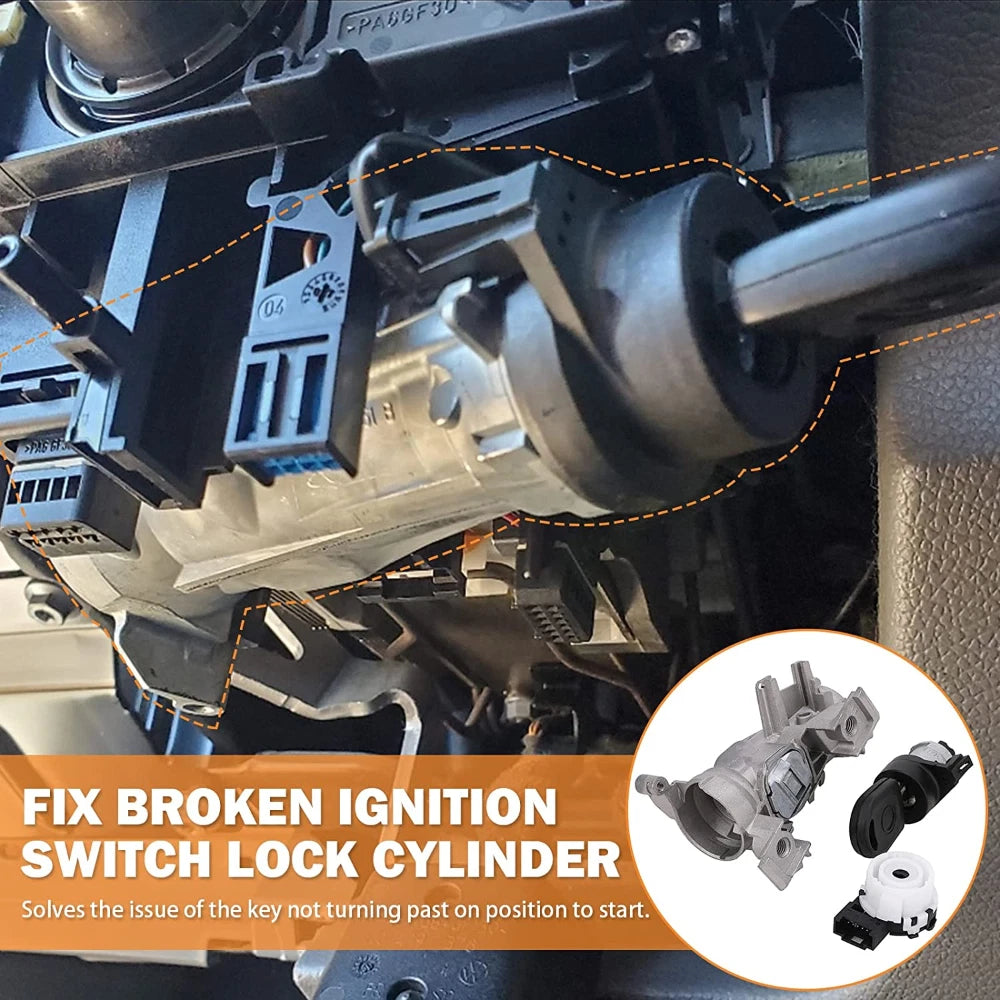 Ignition Starter Switch + Lock Housing for VW Golf Jetta Rabbit (2006–2014)