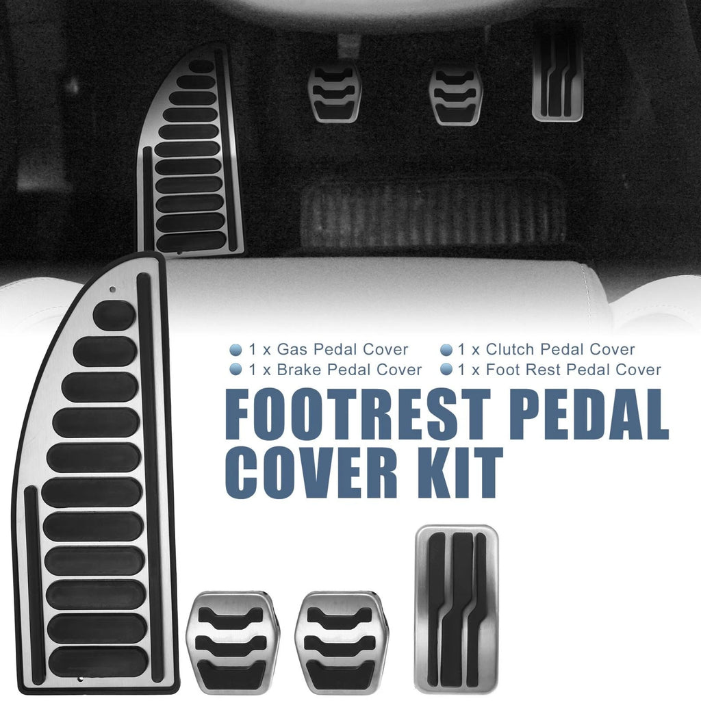 Anti Slip Clutch Brake Gas Accelerator Pedal Cover Kit for Ford 