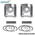 Set of 2 Piston & Ring Kit STD 13001-3719 for Kawasaki 750/1100 STX ZXI (1993–2006)