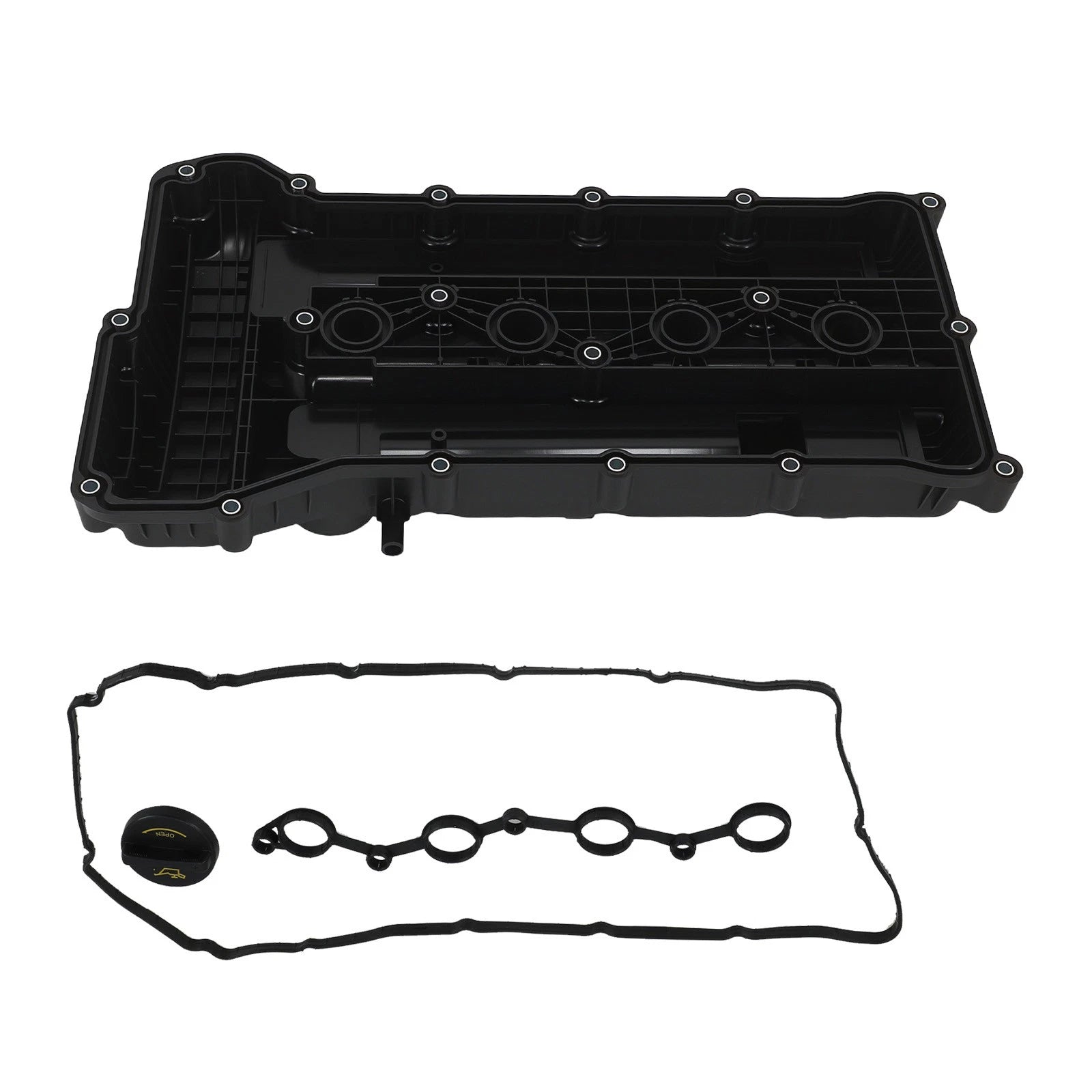 Black Valve Cover with Gasket for Hyundai Genesis Coupe (2010-2012)