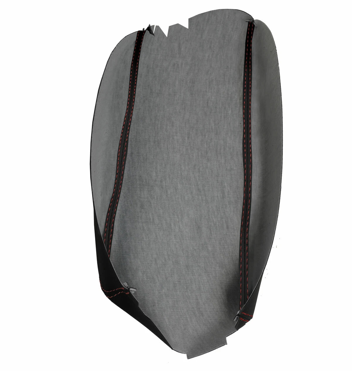 PVC Leather Console Lid Armrest Cover for Ford Ranger (2019–2020) Red Stitch
