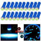 20x T5 SMD 5050 LED Wedge Dashboard Gauge Light Bulb for Honda