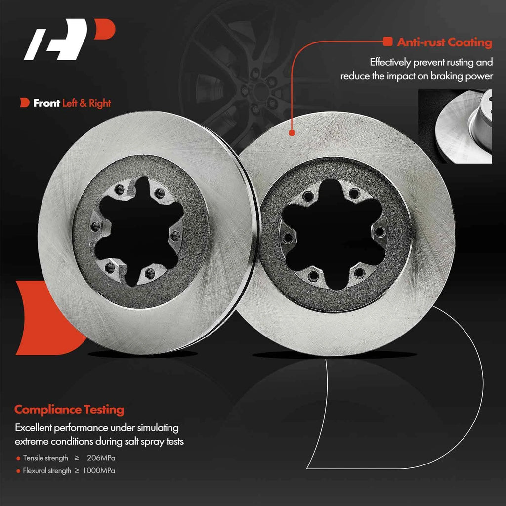 Front Disc Brake Rotors & Ceramic Pads for Chevy Colorado (2009-2012)