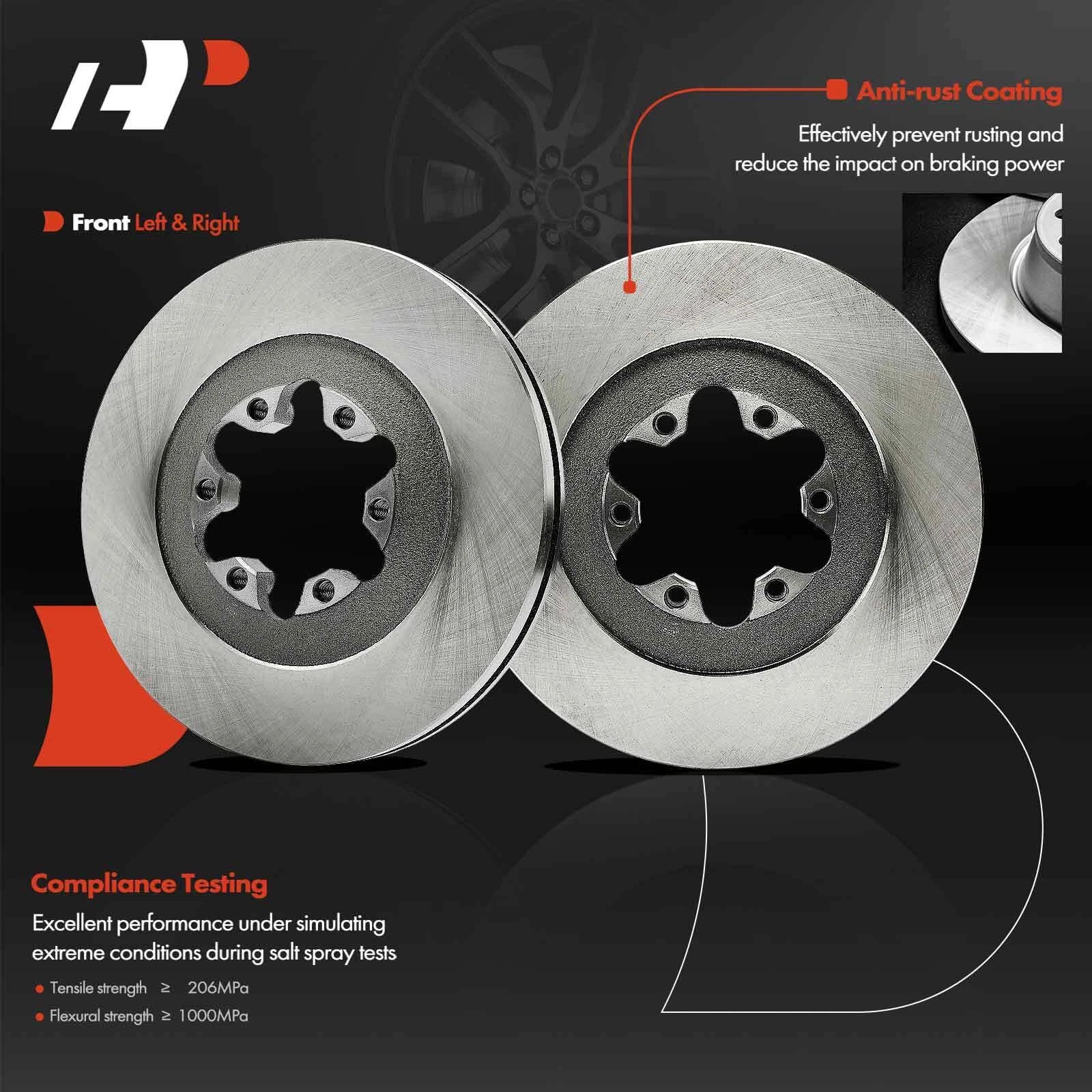 Front Disc Brake Rotors & Ceramic Pads for Chevy Colorado (2009-2012)