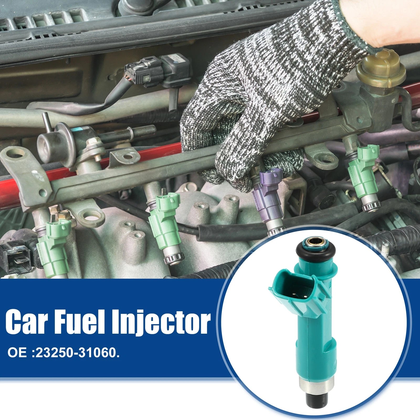 Set of 6 Fuel Injector Nozzles for Toyota Tacoma 4.0L V6 (2005–2015) 23250-31060