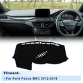 Dash Cover for Ford Focus MK3 (2012–2018) Polyester Black with Blue Edge