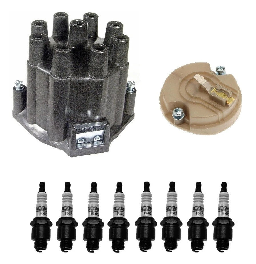 Distributor Rotor Cap & Spark Plugs Kit for Chevrolet C10 C20 (1973–1987)