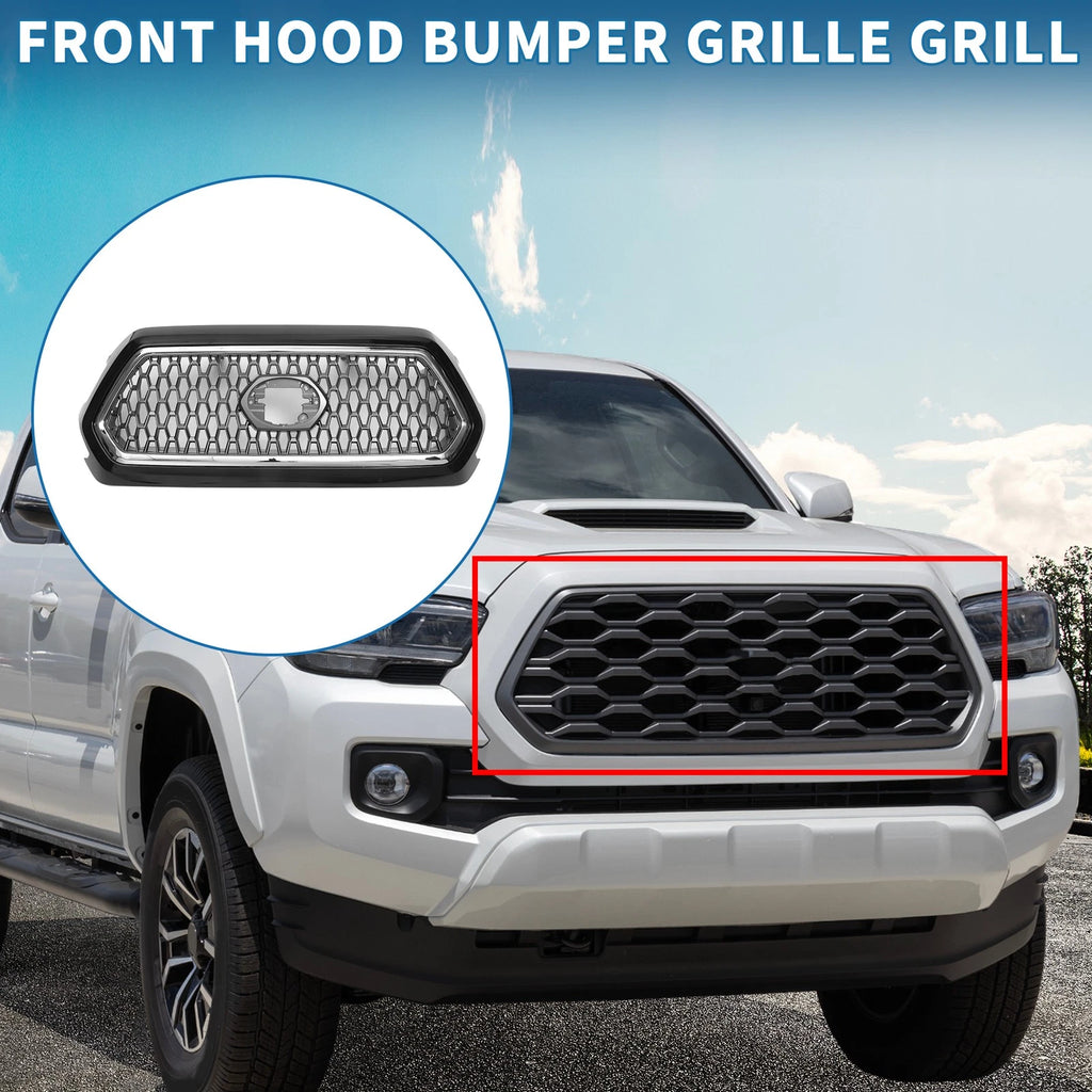Front Hood Bumper Grille Grill for Toyota Tacoma (2019–2020) Inner Bracket Support