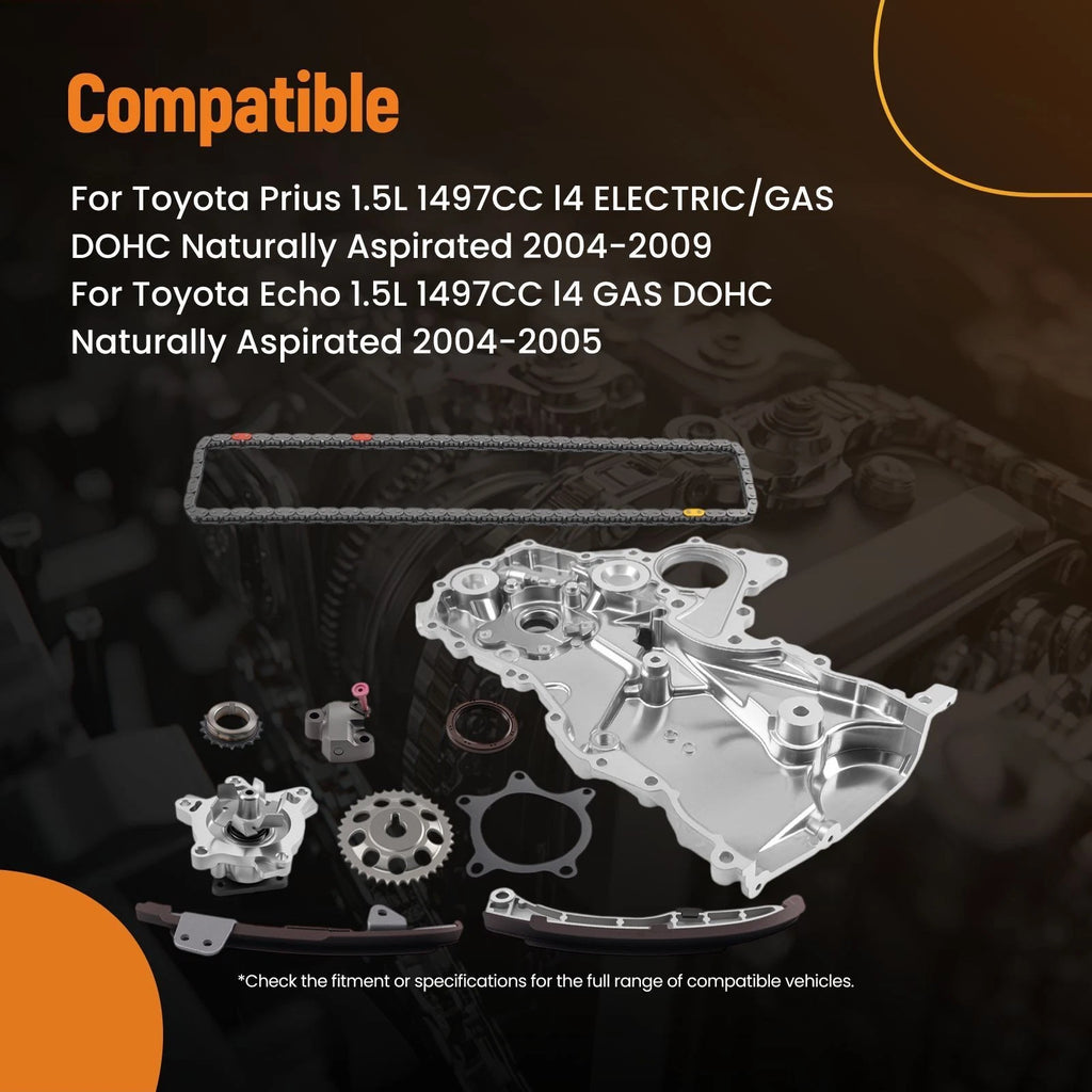 Timing Chain Kit with Oil Water Pump for Toyota Prius Yaris Scion (2004–2012)