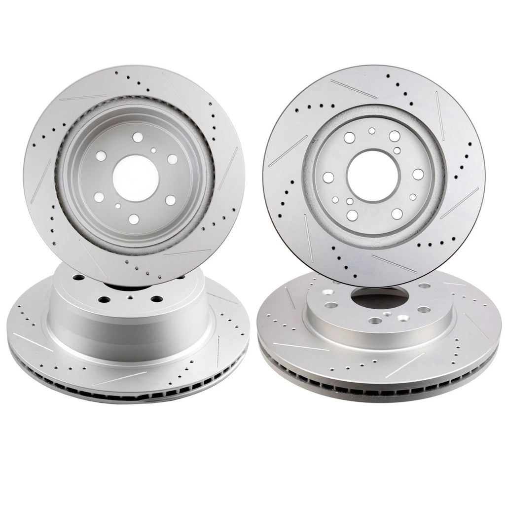 Front Rear Brake Rotors for Cadillac Escalade, GMC Sierra 1500 (2007–2013)