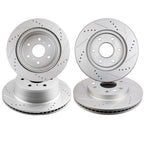 Front Rear Brake Rotors for Cadillac Escalade, GMC Sierra 1500 (2007–2013)