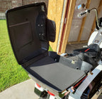 Black Razor Trunk Pack with Backrest for Harley Touring (1997–2013)