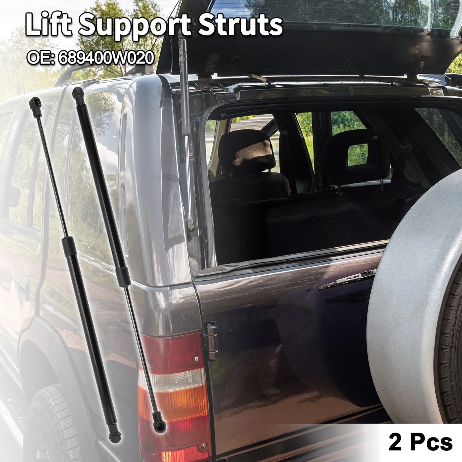 Rear Window Glass Lift Supports Struts for Toyota Land Cruiser Prado (2003–2009)