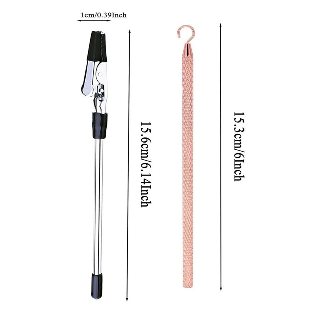 3X Bracelet Helper Tool Set for Jewelry Making (15.6CM) - Metal Clips Silver Gold Rose Gold