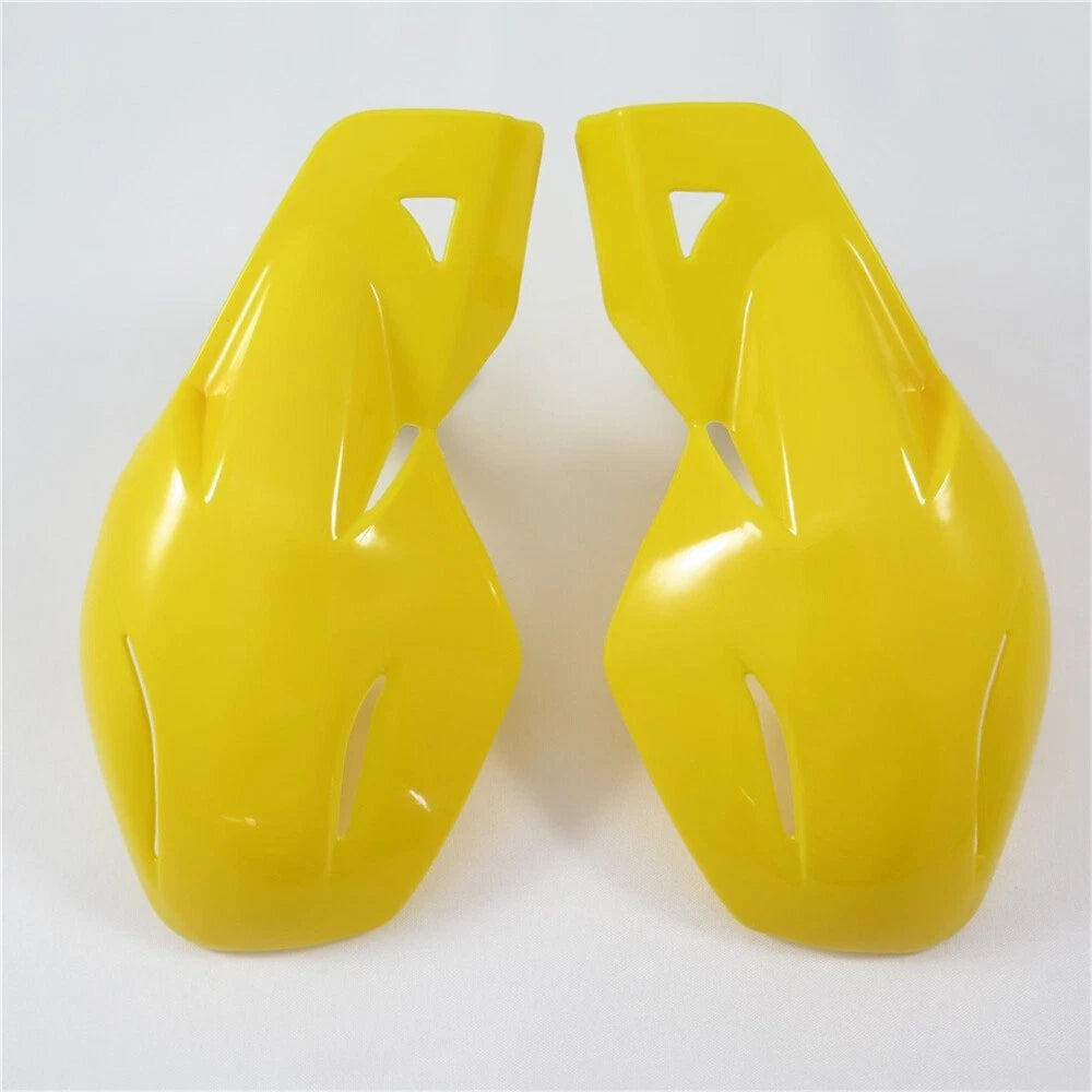 Hand Guards for Dirt Bike ATV Motocross (Fits 7/8" Bars) - Yellow Plastic