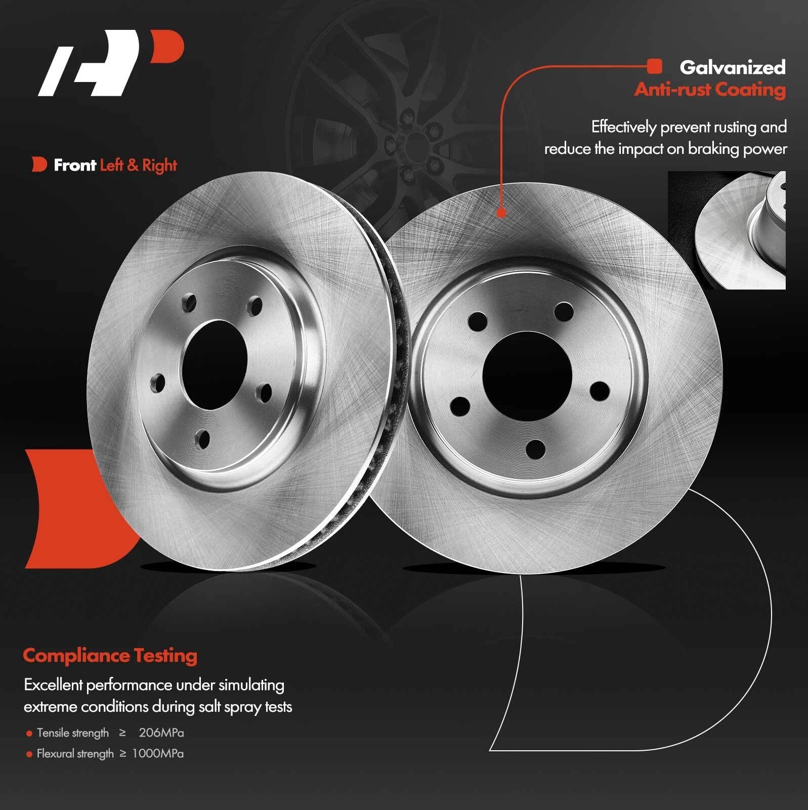 Front Disc Brake Rotors for Chevrolet Malibu HHR Cobalt (2004–2012)