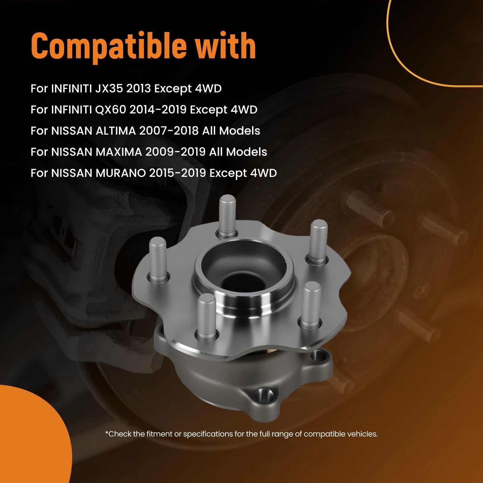 Rear 5-Lug Wheel Hub Assembly for Nissan Pathfinder (2013–2019)