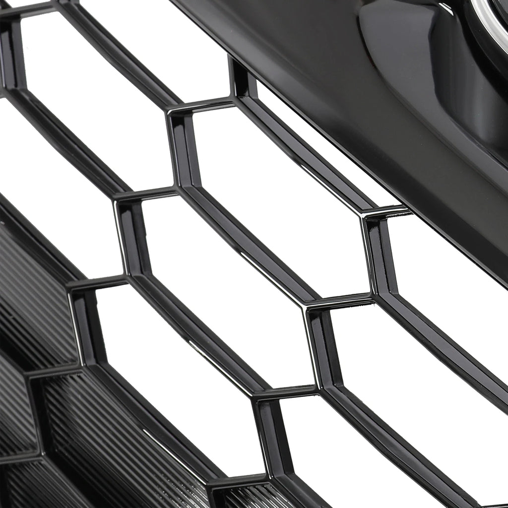 Front Bumper Upper Grille for Honda HR-V HRV (2019–2022) Black + Chrome