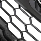 Front Bumper Upper Grille for Honda HR-V HRV (2019–2022) Black + Chrome
