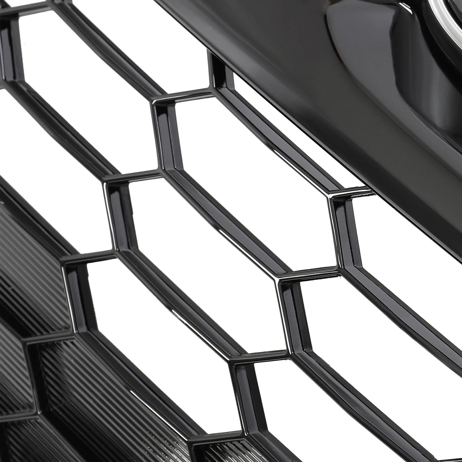 Front Bumper Upper Grille for Honda HR-V HRV (2019–2022) Black + Chrome