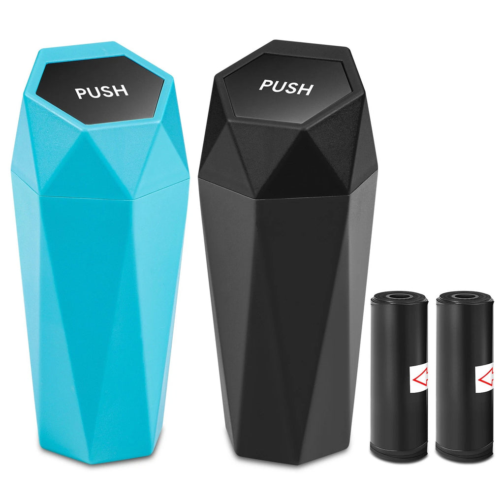 Trash Can Set of 2 for Sky Blue & Matte Black (3.5")