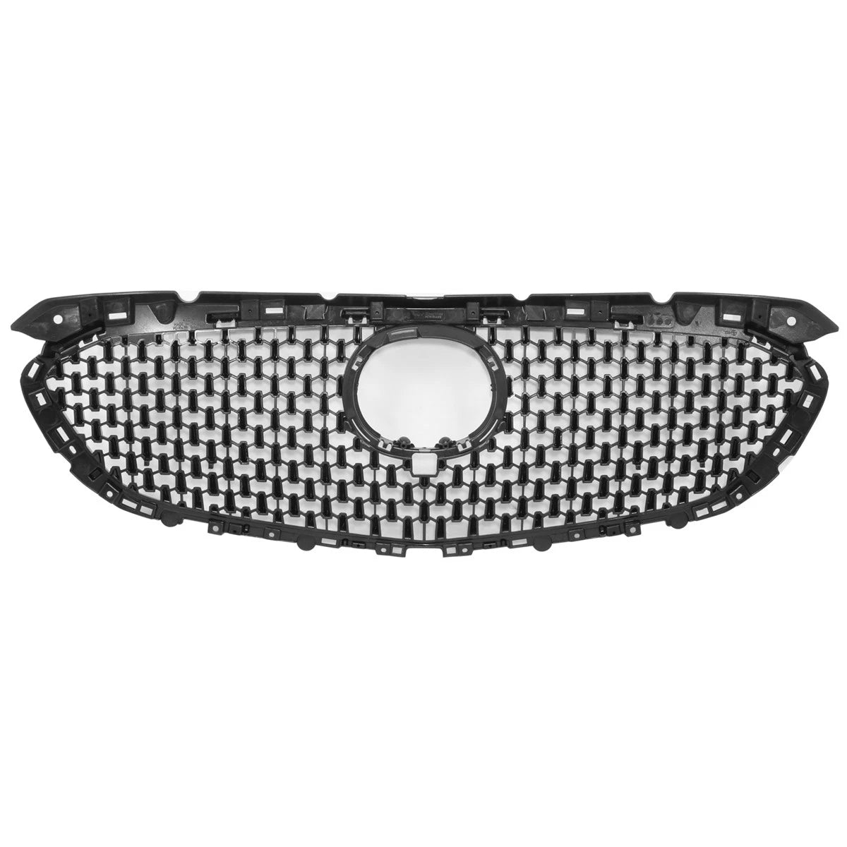 Front Grille Shell for Mazda 6 (2018–2021) Dark Gray Meshed w/Badge Slot